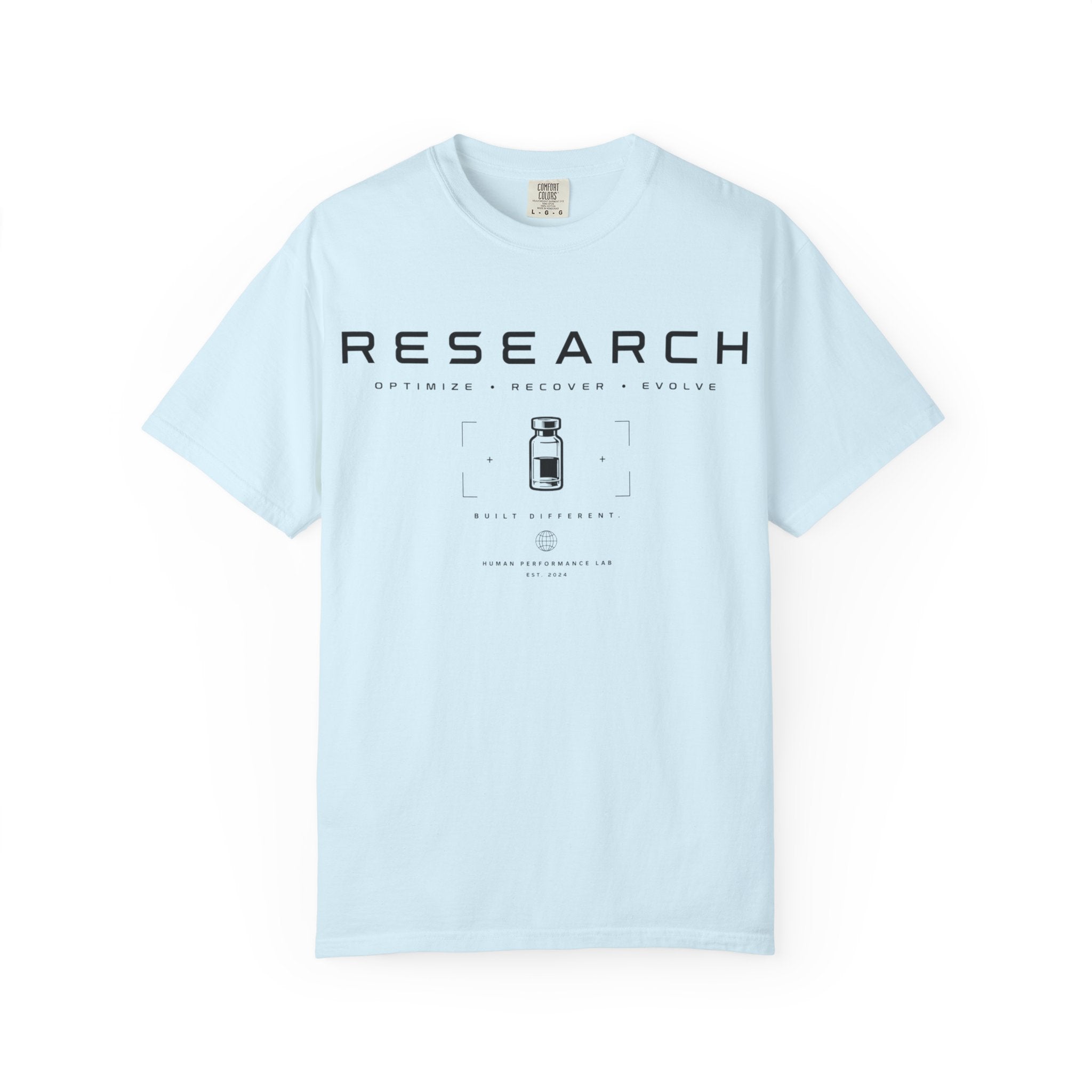 Research — Human Performance Lab T‑Shirt: "Optimize Recover Evolve"